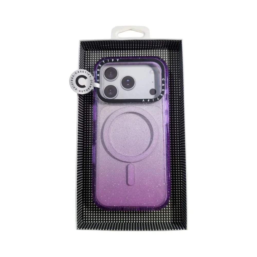 Cc7-P CASETiFY Impact MagSafe Case Apple iPhone 17‎ Pro - Purple Glitter ⬇️